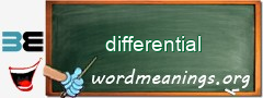 WordMeaning blackboard for differential